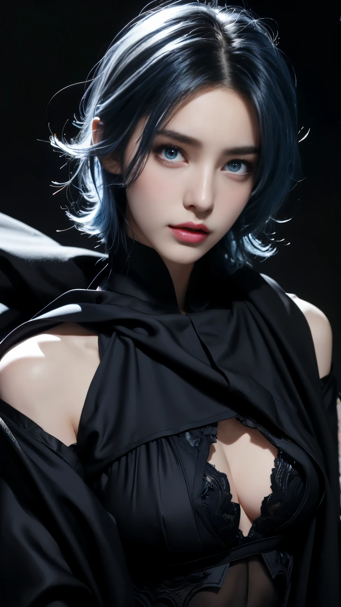 8K, Top Quality, Intricate Details, Ultra Detail, Ultra High Resolution, Masterpiece, close up shot, (full body: 1.1), Slender, Smile, (Makeup: 0.4), ,(( blue hair, bangs, short hair, blue eyes, bangs)), (Fluffy Eyes: 1.21), (()), 1girl, solo, 1 girl, (()), close up shot, , ((tall)), (((fit body))), (((slim face))), sharp face, (( abaya,((,wind blow, strong wind, wind blow hair , wind blow , wind blow , wind blow skirt, wind blow abaya )),abaya, skin tight abaya)) ,, )) ,(detailed face), sharp face, small lips, , ,((,sitting, )) ,, ,
((,no bra, braless )), , ((wind blow, strong wind, wind blow hair )), detailed face, detailed breast, detailed nipple large breast ,huge breast, detail nipples ,, Narrow Waist, Skinny, tall , 190 cm tall, Muscular, Navel, Exposed Abdomen, Pointed Chest,, Beautiful girl with accentuated slender abs: 1.4, Six Pack Abs: 1.4, , Perfect Body, detail legs, (( dark background)), black background,