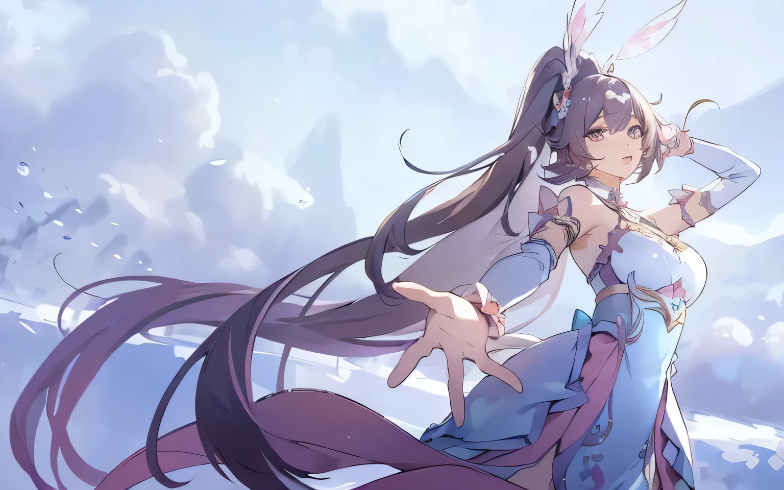 (best quality,4k,8k,highres,masterpiece:1.2),ultra-detailed,(realistic,photorealistic,photo-realistic:1.37),acrylic painting,beautiful Korean model in a Lolita dress with downy hair,beautiful Korean model with extremely colorful hair and detailed facial features,beautiful Korean model standing in a beautiful garden surrounded by a starry sky,beautiful Korean model wearing a vibrant Lolita dress,beautiful Korean model with intricate accessories and a matching hat,beautiful Korean model posing gracefully with her hands on her hips,beautiful Korean model with long flowing twintails,beautiful Korean model with bright blue eyes and rosy lips,beautiful Korean model with a joyful expression,beautiful Korean model in a dynamic pose with cherry blossoms falling around her,beautiful Korean model surrounded by colorful flowers and butterflies,beautiful Korean model's dress adorned with cute bows and lace details,beautiful Korean model with an enchanting smile,beautiful Korean model with soft, pastel-colored shading,beautiful Korean model with a magical glow illuminating her,beautiful Korean model in a picturesque setting with a winding path leading to a magnificent castle,beautiful Korean model holding a microphone and singing passionately,beautiful Korean model with a fairytale-like background,beautiful Korean model with a soft, dreamy atmosphere,beautiful Korean model with a subtle bokeh effect,beautiful Korean model standing under a moonlit sky,beautiful Korean model with a warm, golden sunset in the background,beautiful Korean model surrounded by twinkling stars and colorful nebulae,creating an ethereal and captivating artistic masterpiece.