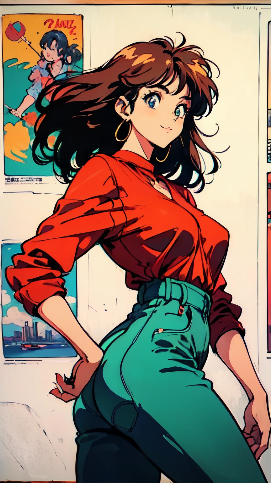 (80's, Retro, City Pop Poster:1.5), (Album cover), (masterpiece, Highest quality), (anime, figure),
Best Photo Poses, Dynamic Angle, Cowboy Shot, blonde Russian girl, 19 years old, Large Breasts, Wide Hips, Perky ass, Round ass,
girl, alone, smile, A perfect eye for detail, Delicate face, blue eyes,
High Fashion,