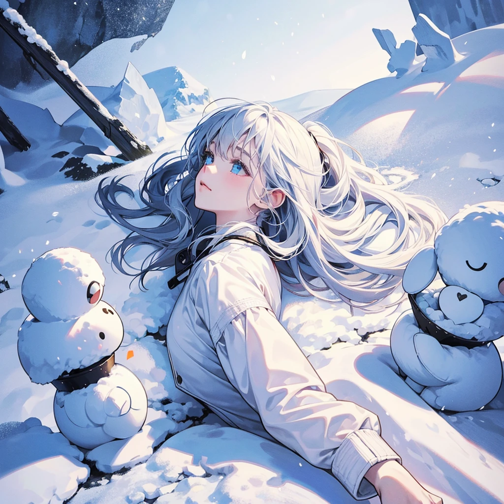 -broken snow heart in the snow, snowy simple plain romantic dreamy ultra-hd-high-quality