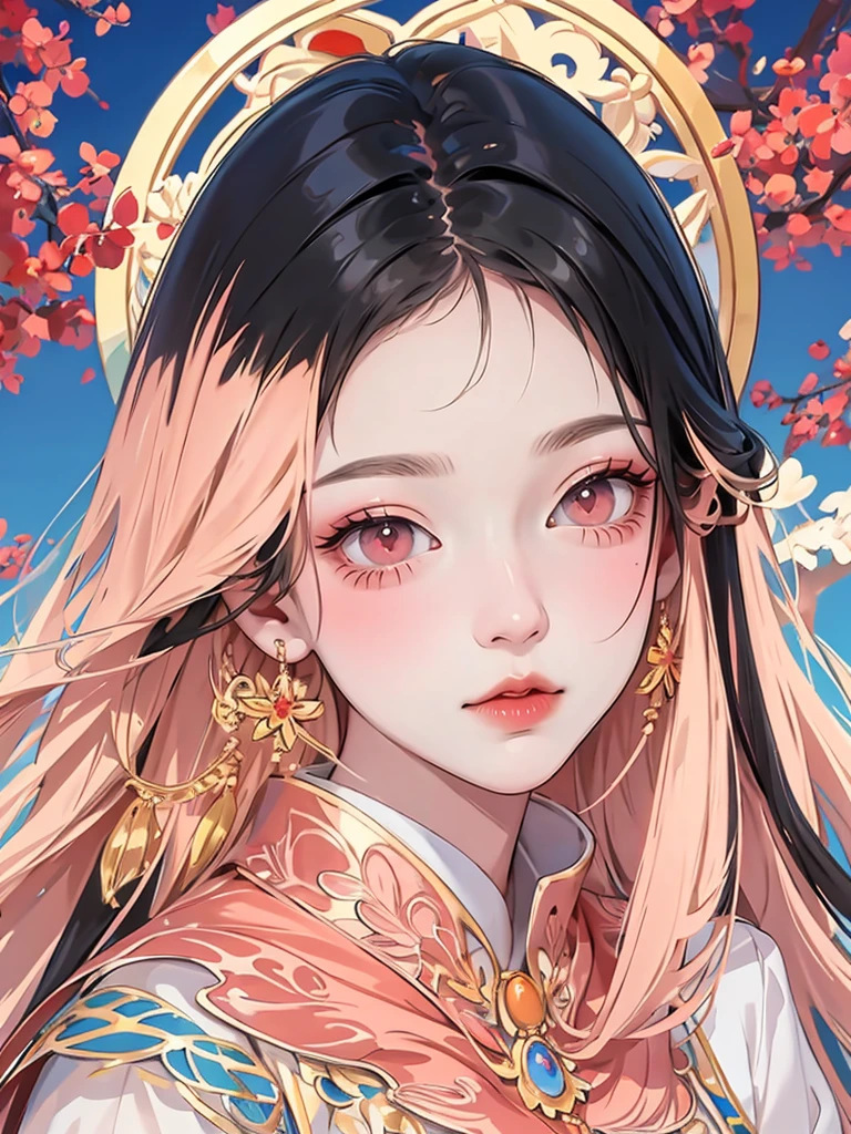 (flat color:1.1),(masterpiece:1.2), original, medium length straight black hair, peach-colored eyes, mature girl