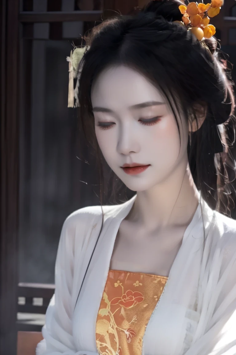 穿着China costume的杏仙,Apparition,Apricot,apricot,头上长着Apricot和树枝,China costume,China costume