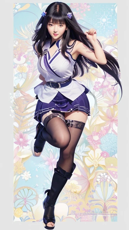 a close up of a person with long hair and a skirt, hinata hyuga, hinata hyuga from naruto, misato katsuragi, juri misaki, moe artstyle, seductive girl, nico robin, marin kitagawa fanart, fullbody commission for, beautiful alluring woman, maya fey from ace attorney