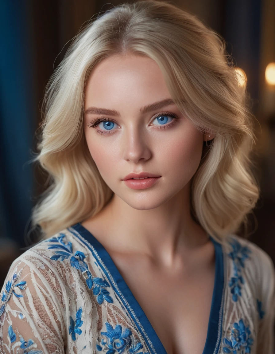 a beautiful blonde girl, detailed face, beautiful blue eyes, long eyelashes, delicate facial features, touching her vagina, sensual expression, detailed skin, smooth skin, porcelain skin, detailed clothing, detailed background, photorealistic, highly detailed, 8k, masterpiece, cinematic lighting, dramatic lighting, vibrant colors, cinematic colors, elegant, graceful, serene