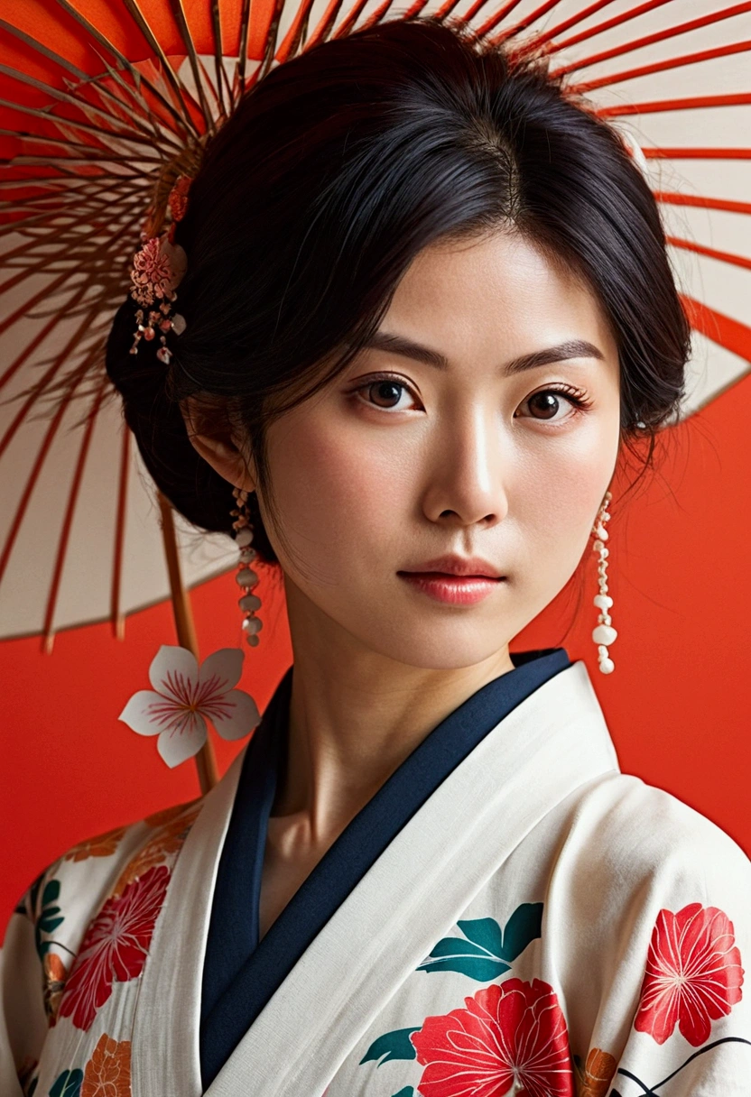 Japanese woman asymmetric