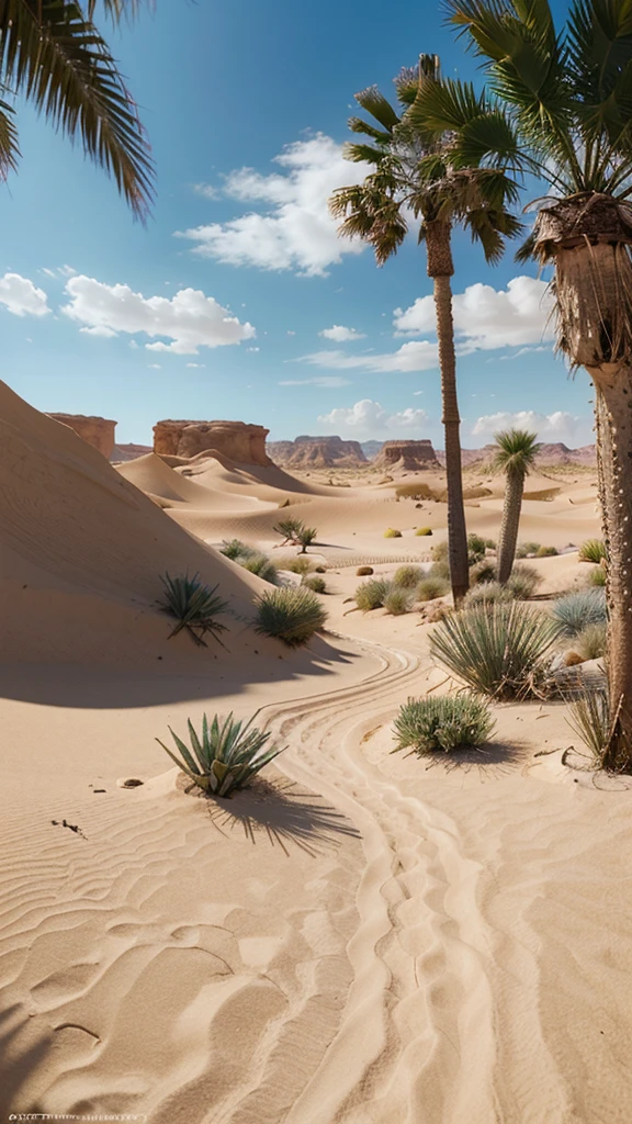 Desert Oasis: A palm tree oasis in the desert, combining De Graaf's landscape mastery with Bayne's color palette.
hyperrealism, photorealism, hyperdetailing masterpiece. Digital photography. Digital art. perfect aestetic composition, stunnig visualy, beautiful detailed complex insanely detailed octane rendering, trending on artstation, Soft natural surround cinematic perfect light, vivid and vibrent colors.
by Y. Hover at Yarons Canvas.