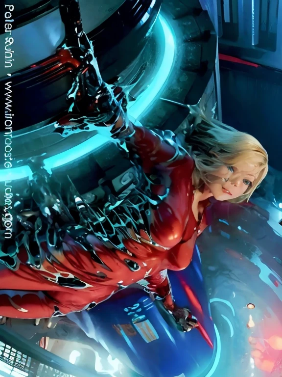 Kristanna Loken. his body was now sucked into the tube, His body was dripping with a lot of liquid metal everywhere.