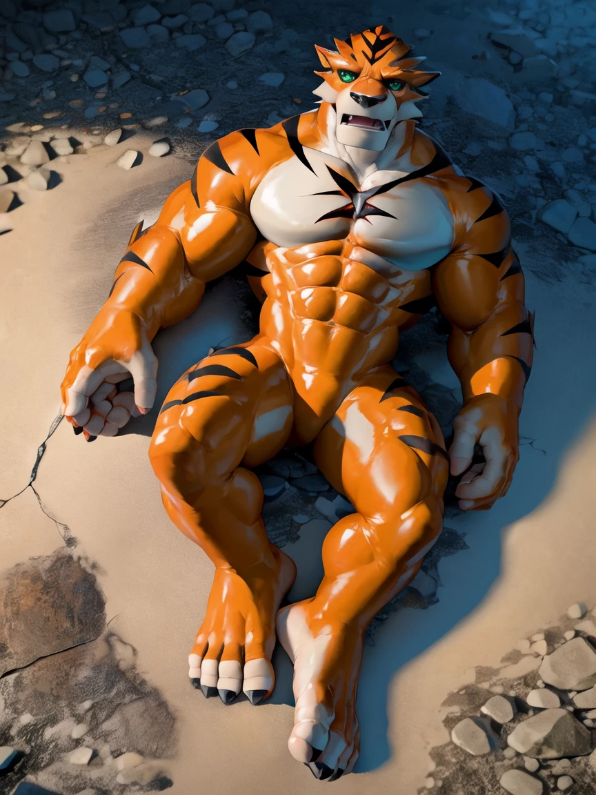 best quality,1boy,solo,muscular male,hi res,8k hd,looking at viewer,arms_raised,(by takahirosi:1.5),masterpiece,best quality,(rath_(ben_10),orange skins):0.9,Humanoid Tiger,
Appoplexian,solo,hi res,8k hd,((nude body:1.7)),green eyes,full body shot,((show legs&feet)),white ground background,(((rugged body,wide_chest,wide_abs,wide_legs,wide_feet,big muscular))),laying_down