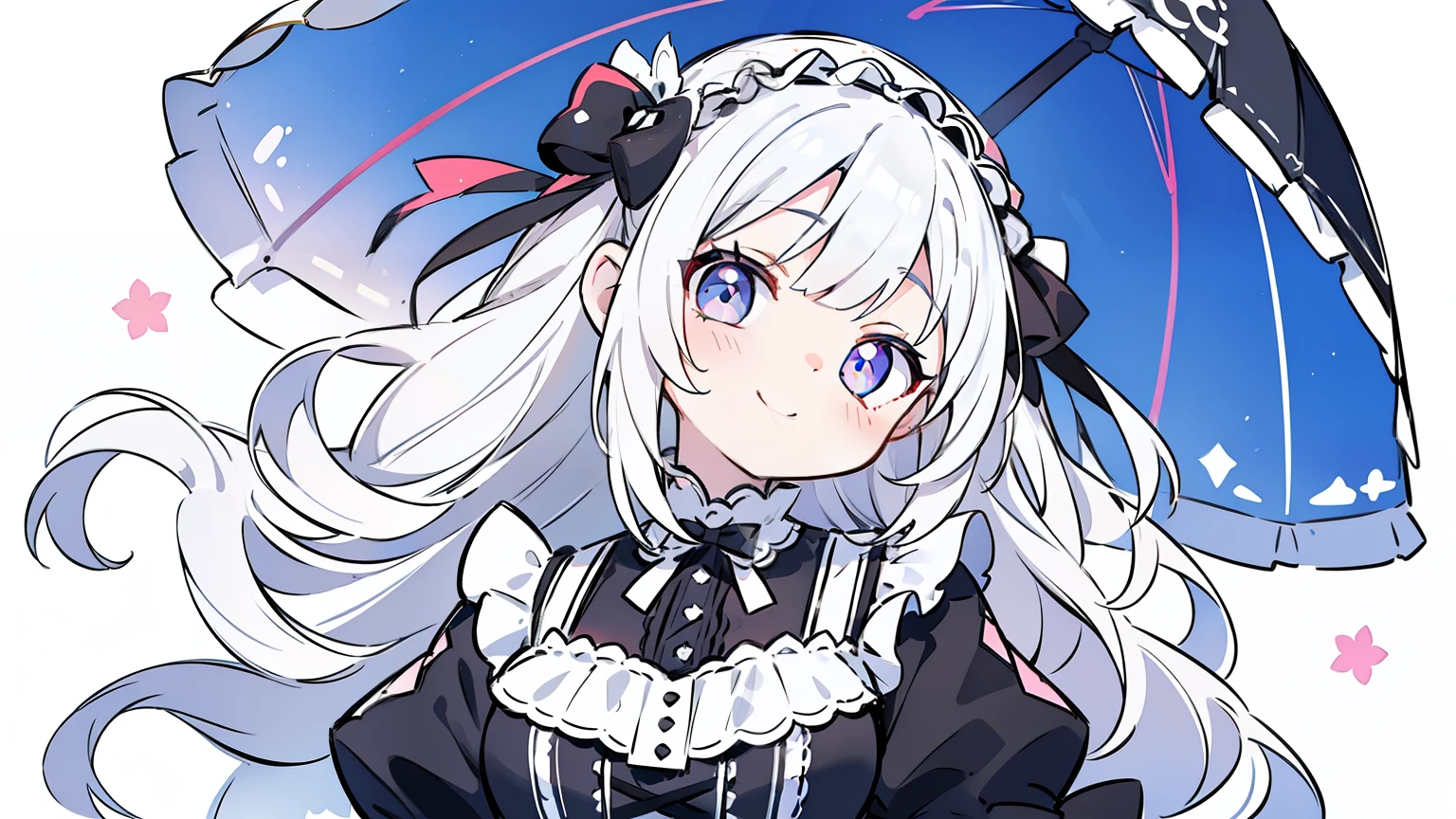 (Very bright:1.1), White background, [1 girl:7], (Head tilt:1.2),Smile, Silver Hair, Silver Eyes, Lolita Fashion, ([sketch|watercolor \(Ease\)]:1.15), (Ink:1.1), (pale:1.2), Vector trace, Gradient Blending, Looking Back, Vibrant colors,((rich and colorful)), flower, That&#39;very good, Very detailed, complicated, (Very low contrast:1.4)