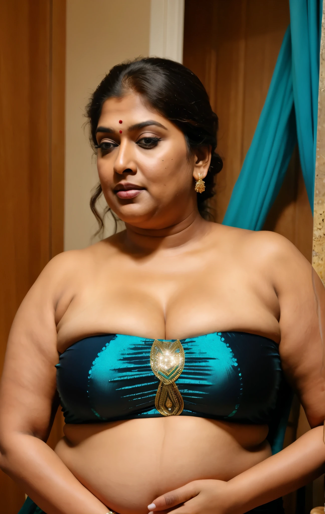 Sexy fat plus size Nayanthara, 60 years old Woman, big Indian mommy, Nair lady, stanapatta, horny mommy, hot Amma, big Indian aunty bhabhi, wide body , heavy figure, sleeveless blouse, desi hot aunty, looks like Kriti Sanon, wearing sleeveless saree blouse, sexy sequin saree, bold saree fashion, bong saree fashion, bold hot photoshoot, sexy sequin saree, she has fleshy arms and fat wide belly, sexy armpits, showing her attractive fleshy figure, high quality skin, skin pores, skin texture, deep juicy navel, sexy navel folds, fleshy figure, jiggly belly, hyper realistic skin, RAW Foto, thick juicy figure, 