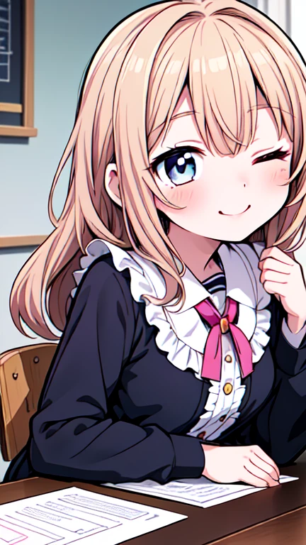 Let's think step by step,Highest quality, masterpiece, Ultra-high resolution, 8k,Show anime style ,Soft Line Art, Digital Enhancement, shojo anime touch, shojo manga core, Flowing fabric, close, Soft Drawing, Ultra-Definition Digital Anime Art, Clear facial depiction, Super detailed girl cartoon character art, Ultra-detailed manga style, Highest qualityの色,(((Upper body close-up))), (Tabletop,Highest quality:1.4),(8k,RAW Photos,Like the picture:1.2), (((she has her eyes closed and mouth open, smile))),Detailed skin,Detailed face,Woman with short brown hair, Anatomically perfect hands,A little chubby,Small breasts,Small butt,Cute Face,