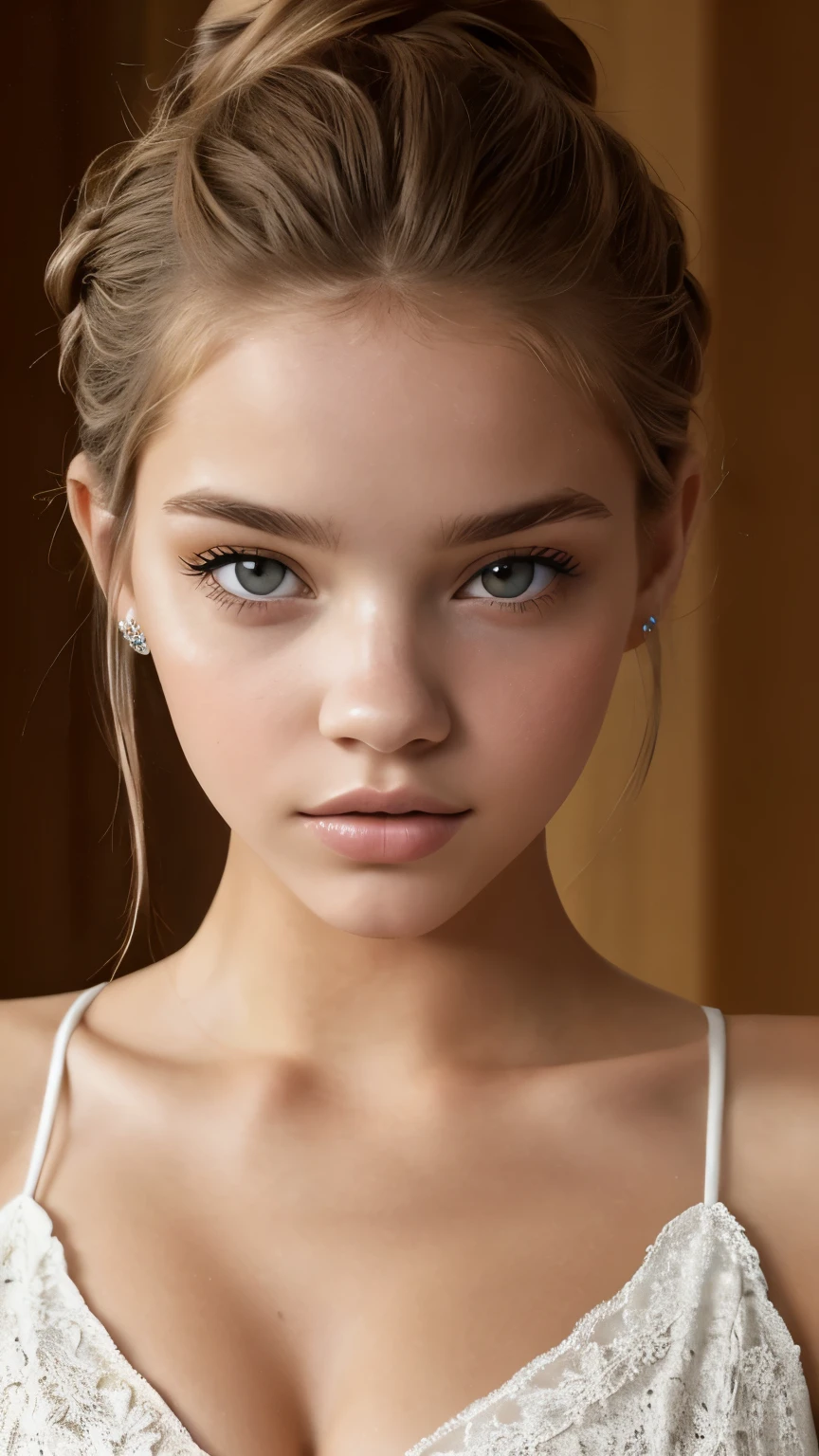 Mujer ajustada hermosa camiseta sin mangas y ropa interior sexy, Köperaufnahme, Size, Plunging bust neckline and messy bun, Retrato Sophie Mudd, Retrato suave disparado 8K, von Etienne Delessert, Retrato de una bella modelo, Modelo muy bonita, retrato lindo-fino-cara, Retrato de Barbara Palvin, by Raphaël Collin, cara muy bonita, Hermosa modelo, Hermosa modelo femenina, Despampanante,, A little more cheekbones, Ultra-realista, Ojos extremadamente detallados, 20 year, Ojos azules profundos