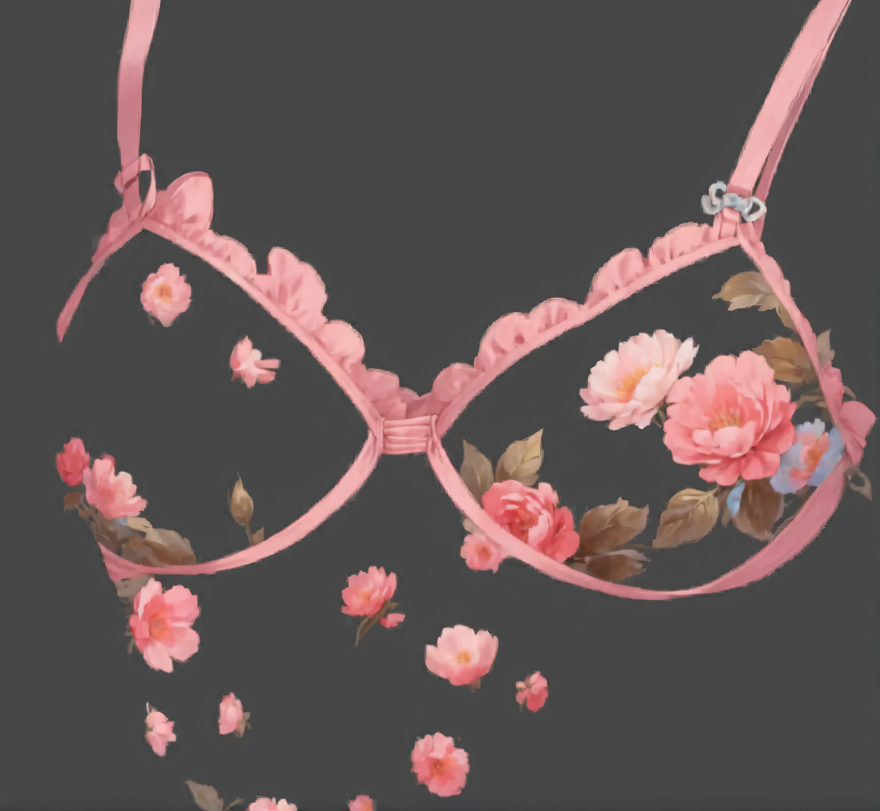 masterpiece, beautiful illustration, lingerie  with flowers