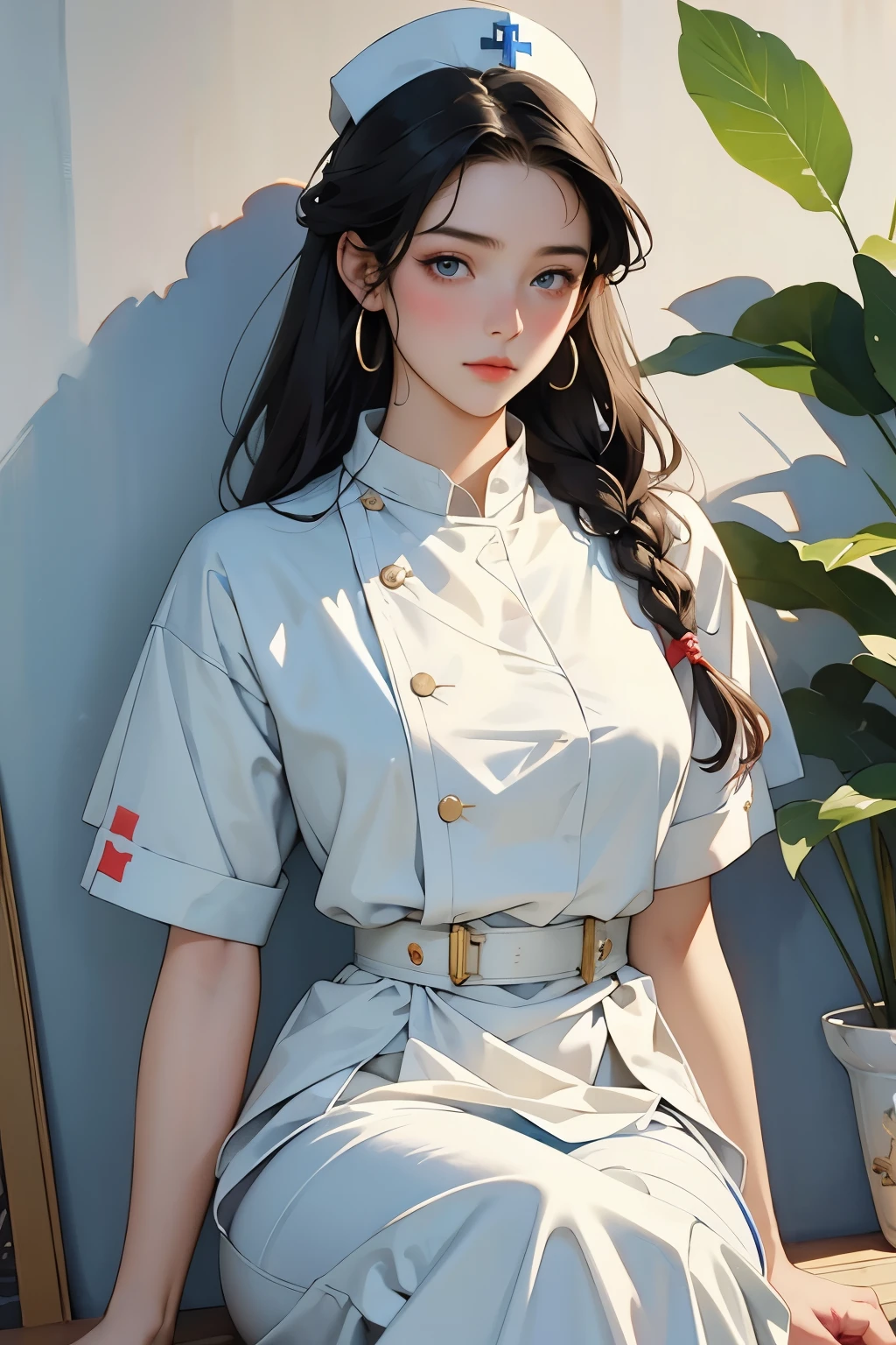 (A very beautiful  nurse is busy at work:1.2), (Full body portrait:1.2)、(crimean war、field hospital、Nightingale:1.4)、(bandage、Medicine set、disinfect、Medical Equipment:1.2)、Beautiful and fair、Glowing Skin, Nice, bright, Refreshing and gentle look, Perfect beautiful face、Beautiful shiny bangs, Braided Hair、Small breasts，Nurse cap、Simple uniform，Soft Light、classical、Vintage、(Watercolor of singer Sargent)、(Highest quality、masterpiece)、