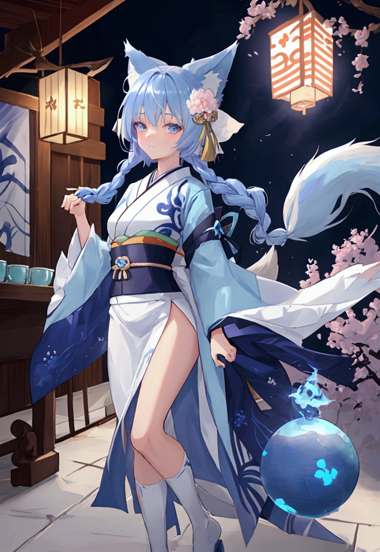 fox Light blue hair beast boy indigo fur fox beast boy fox Light blue hair beast boy indigo fur fox beast girl Wallpaper 4k,8k,highly detailled,,vivid colors,detailed kitsune with 9 tails,traditional Japanese artwork,tatami floor,beautiful cherry blossoms,floating lanterns,dark silhouette of a pagoda,subtle moonlight,dense forest,ethereal atmosphere,dappled sunlight,whimsical spirit,serene expression,elaborate kimono and obi,delicate hand-painted details,luminous eyes Anime Style fox blue White-faced golden-haired nine-tailed fox Coat blue woman fox Light blue hair beast girl indigo fur fox beast girl Anime Style fox blue White-faced golden-haired nine-tailed fox Coat blue woman mysterious background Blue Flame girl have a ball of light fox Light blue hair beast girl indigo fur fox beast girl mysterious background Blue Flame girl have a ball of light Anime Style fox blue White-faced golden-haired nine-tailed fox Coat blue boy boy mysterious background Blue Flame boy have a ball of light boygender change