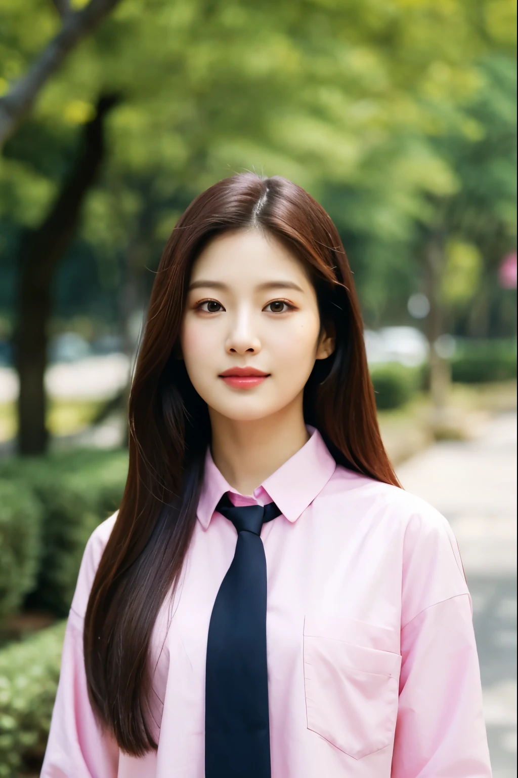 araffe woman with long hair wearing a pink shirt and tie, portrait of jossi of blackpink, jossi of blackpink, portrait of female korean idol, jinyoung shin, bae suzy, portrait of kpop idol, jaeyeon nam, portrait jisoo blackpink, roseanne park of blackpink, lalisa manoban of blackpink, lalisa manobal, taejune kim