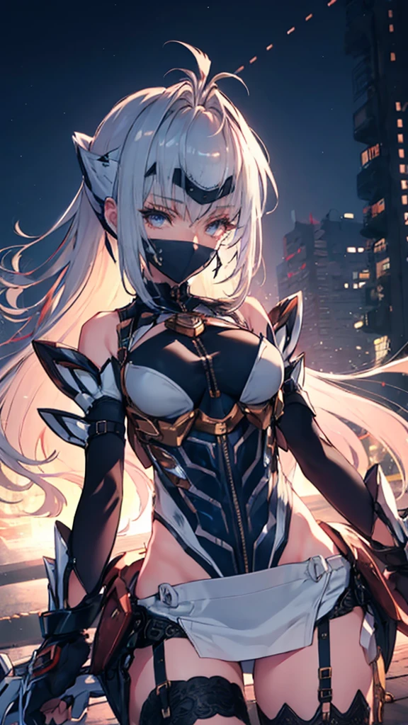 (whole body),Explain the whole,Browsing Caution,最high quality,High resolution, Very detailed,Game CG,Dutch Angle,Detailed and beautiful eyes,beautiful girl,Chest Focus,(Captivating smile), (Spread your legs), (Lift your legs), leotard，armor, Armor dress, Black dress, Black gloves, Blue Armor, Blue dress, breastplate, dress, drop down, gloves, (mask), Shoulder rest, Short dress, shoulder armor,Thigh-high boots，((Very detailed background)), (((Cowboy Shot,Dynamic Angle)))，1 girl,,(Shiny skin:1.3),(Beautifully rich skin),(Thinning hair), masterpiece, high quality, High resolution, Confused,(beautifully、aesthetic:1.2), Beautiful Hands, (4K), 8k, Perfect balance,(Highly detailed CG Unity 8k wallpaper), Perfect hands, Embarrassing, blush, Light_vestige,Intricate details,Written boundary depth, extremely delicate and 美しい,Professional photography, bokeh, High resolution, Sharp details, 最high quality, Thick thighs,Beautiful Eyes, Beautiful background, Outdoor，
