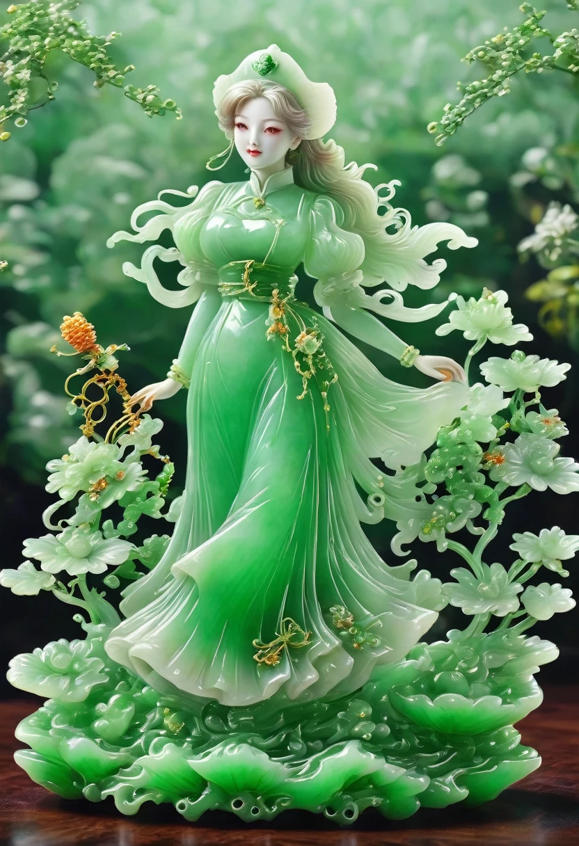 best quality, very good, 16K, ridiculous, Very detailed, Gorgeous(((Nurse.3))),Made of translucent jadeite, Background hospital((A masterpiece full of fantasy elements))), ((best quality)), ((Intricate details))(8K)
