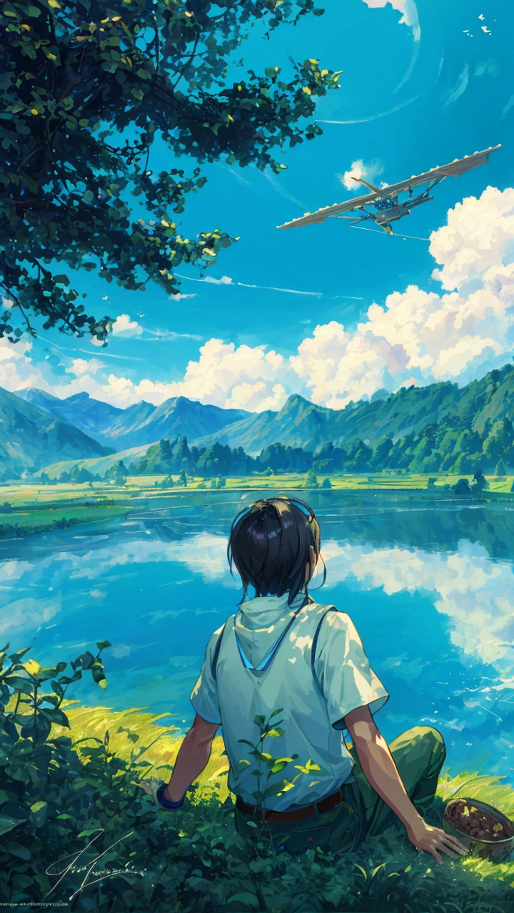 Masterpiece, best quality, (very detailed CG unified 8k wallpaper) (best quality), (best illustration), (best shade) nature harvest wheat, super meticulous , people working in the fields --v6