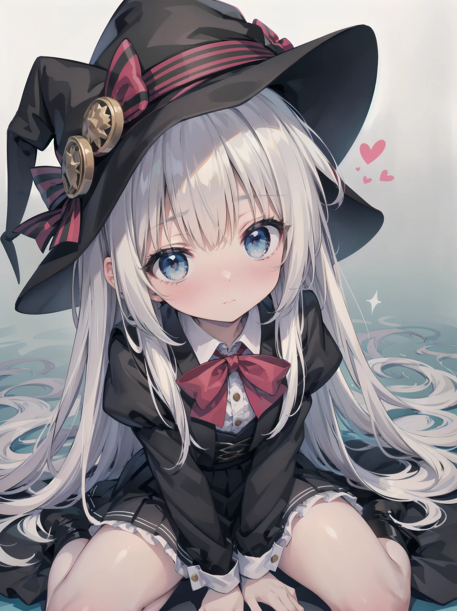 🎶, (🧙♀️), ✡, ✨(black hat), , Alice in Wonderland, Alone, very beautiful, cute, adorable, embarrassed, alone, blue eyes, white skin、look at viewer、looking up,kawaiitech, pastel colors, kawaii, cute colors,Alice in Wonderland, alone, very beautiful, cute, adorable, embarrassed, alone, blue eyes, white skin,skirtlift