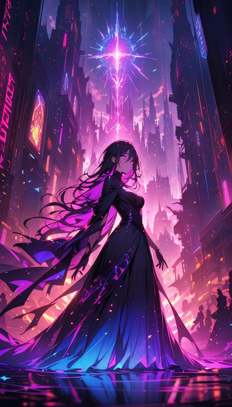 ((best quality)) , ((masterpiece)) , (detailed),Rogue's Passage, The Revenge, "In the tapestry of twilight, shadows and light entwine, unveiling the mysteries of dusk.", "It's a beautiful life, oh oh oh.", opulent, dynamic cinematic color, epic atmosphere, dynamic dramatic beautiful full taking, very, romantic, colorful, cinematic light, grand illumination,(((Advertising poster style , Drawing . Professional, modern, product-focused, commercial, eye-catching, highly detailed)))