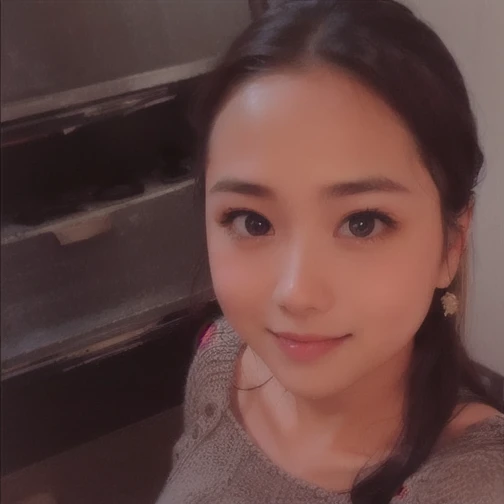 ((((upper body shot))))),(((((Nude))))),((((nipples)))),(((sagging breasts))),Ultra-high resolution,big eyes,Japanese,(forehead),(a girl),(1 girl),((17 years old)),((cute)),pretty,earring,((facing at viewer)),smile