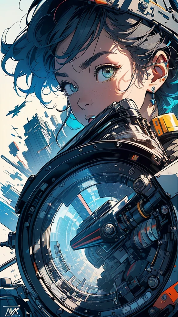 (((masterpiece, highest quality))),(((solo:1.2))),(((1girl:1.2))),32k wallpaper, very detailed, poster, vintage science fiction,(((((geometric cinematic movie poster))))), ((bauhaus)),(shape),(((abstract))),(mid century modern),movie poster,(((((portfolio))))),(((((Close-up))))),(((((bust up))))),((((more various angle)))),((((highlight)))),Vast landscape,((((heterochromia)))),(((complete. detailed face))),((((Extremely talented)))),(((((most complecated futristic machine))))),(Colorful color scheme),reflect mechanic
