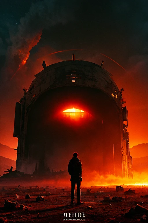 Highest quality、masterpiece、Desolate Earth、wreckage、Red Sky、Surrealism