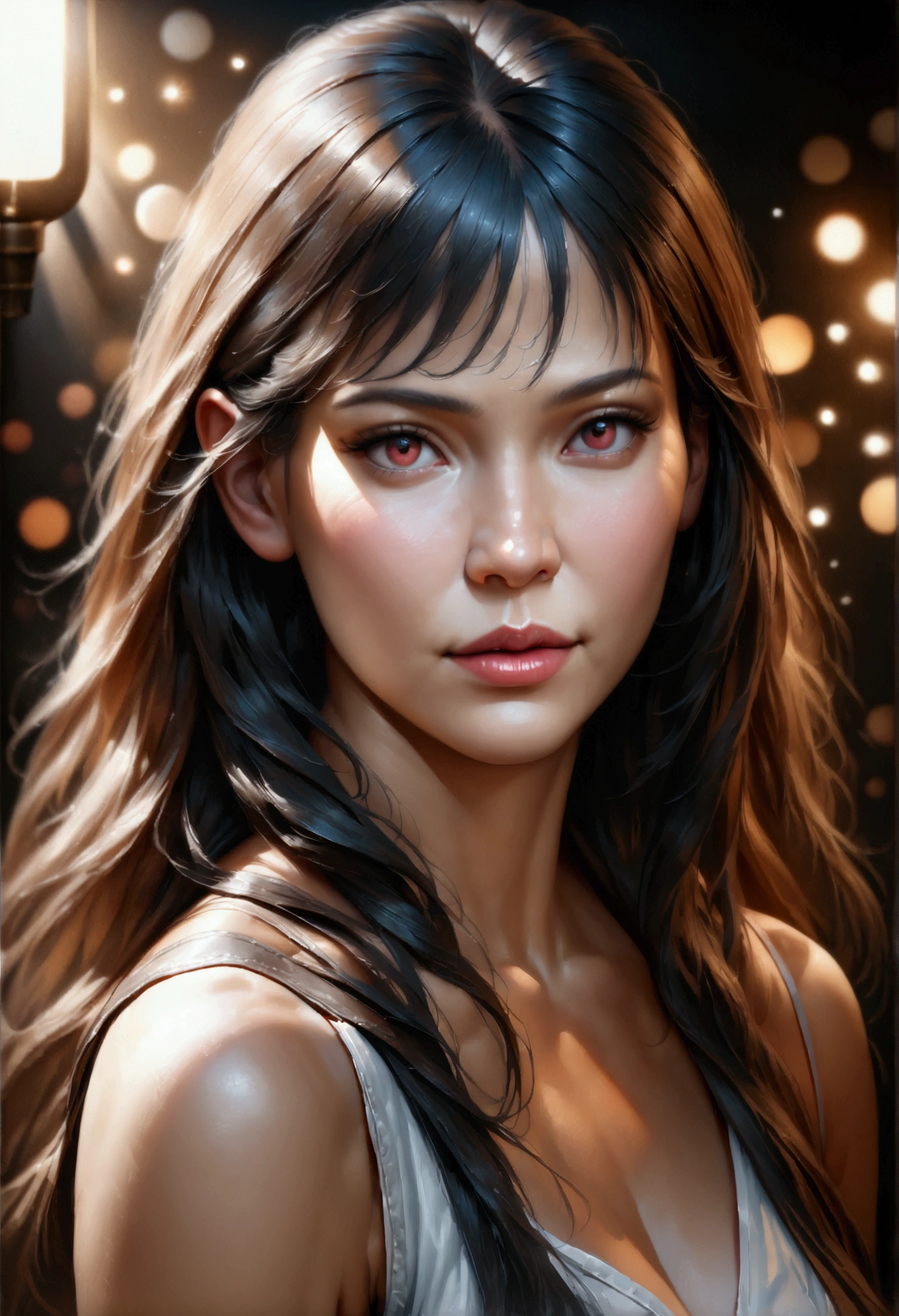 a seductive anime girl, long flowing hair, bare smooth feet, cute toes, beautiful detailed face, (best quality,4k,8k,highres,masterpiece:1.2),ultra-detailed,(realistic,photorealistic,photo-realistic:1.37),HDR,UHD,studio lighting,ultra-fine painting,sharp focus,physically-based rendering,extreme detail description,professional,vivid colors,bokeh