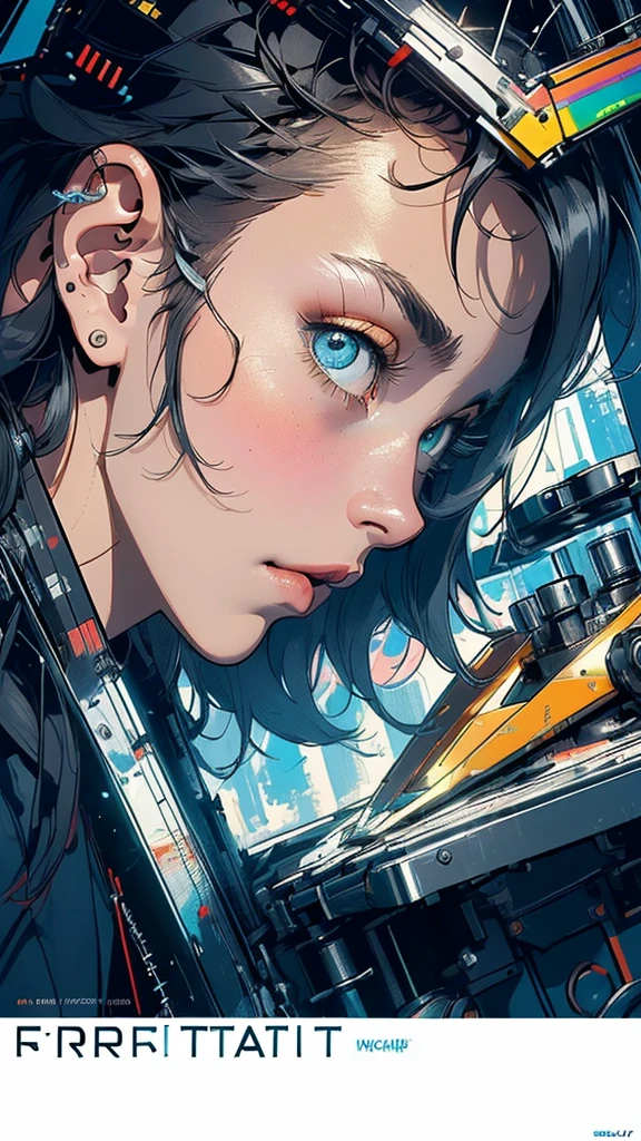 (((masterpiece, highest quality))),(((solo:1.2))),(((1girl:1.2))),32k wallpaper, very detailed, poster, vintage science fiction,(((((geometric cinematic movie poster))))), ((bauhaus)),(shape),(((abstract))),(mid century modern),movie poster,(((((portfolio))))),(((((Close-up))))),(((((bust up))))),((((more various angle)))),((((highlight)))),Vast landscape,((((heterochromia)))),(((complete. detailed face))),((((Extremely talented)))),(((((most complecated futristic machine))))),(Colorful color scheme),reflect mechanic