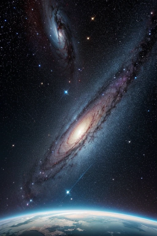 Highest quality、Ultra high definition、universe space、human、star、流star