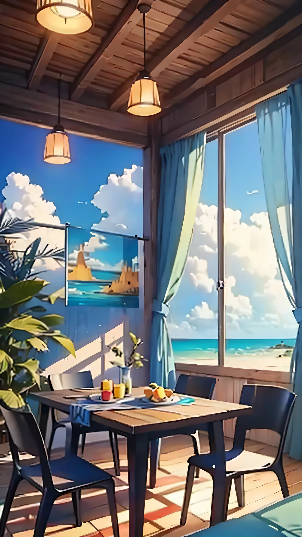 最high quality、Best image quality、masterpiece、male((20th Generation、Blue swim trunks、smile、running)）high quality、Beautiful art、background((beach)),Tabletop、Exquisite design、Visual Arts、Written boundary depth、Best lighting、The finest details、8ｋ