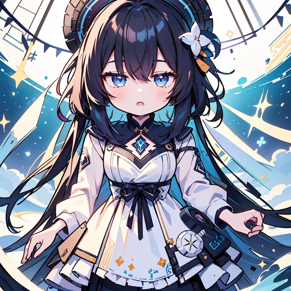 1girl,(((Highest quality、Masterpiece、Official Art、The best dynamic composition、Super detailed)))、Anime Style、Star Fairy、Unique and original hairstyle、cute、Creative outfitovie Posters、