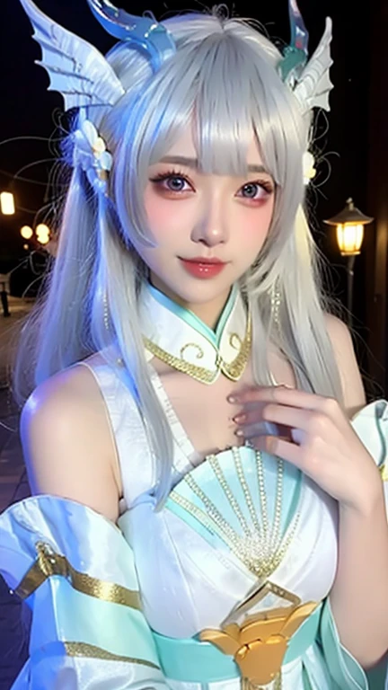 (ulzzang-6500-v1.1:0.8),(raw photo:1.2),((photorealistic:1.4)),(upper body),best quality ,masterpiece, an extremely delicate and beautiful, extremely detailed ,CG ,unity ,8k wallpaper, Amazing, finely detail, masterpiece,best quality,official art,extremely detailed CG unity 8k wallpaper,absurdres, incredibly absurdres, huge filesize, ultra-detailed, highres, extremely detailed,beautiful detailed girl, extremely detailed eyes and face, beautiful detailed eyes,light on face,cinematic lighting,1girl,looking at viewer,east asian architecture,(blurry background:1.2),cherry blossoms, lantern light, depth of field,