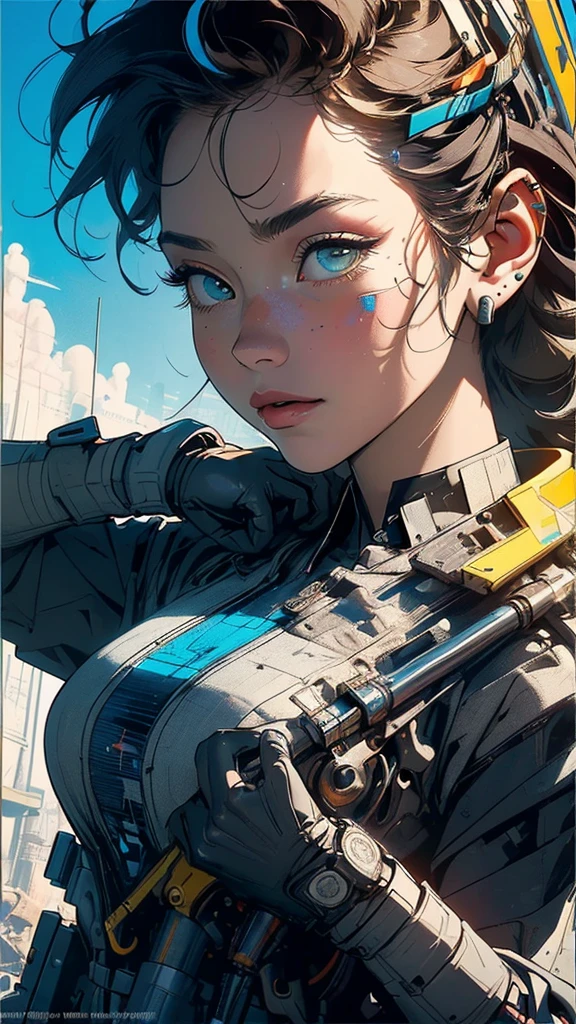 (((masterpiece, highest quality))),(((solo:1.2))),(((1girl:1.2))),32k wallpaper, very detailed, poster, vintage science fiction,(((((geometric cinematic movie poster))))), ((bauhaus)),(shape),(((abstract))),(mid century modern),movie poster,(((((portfolio))))),(((((Close-up))))),(((((bust up))))),((((more various angle)))),((((highlight)))),Vast landscape,((((heterochromia)))),(((complete. detailed face))),((((Extremely talented)))),(((((most complecated futristic machine))))),(Colorful color scheme),(((genius mechanic lady)))