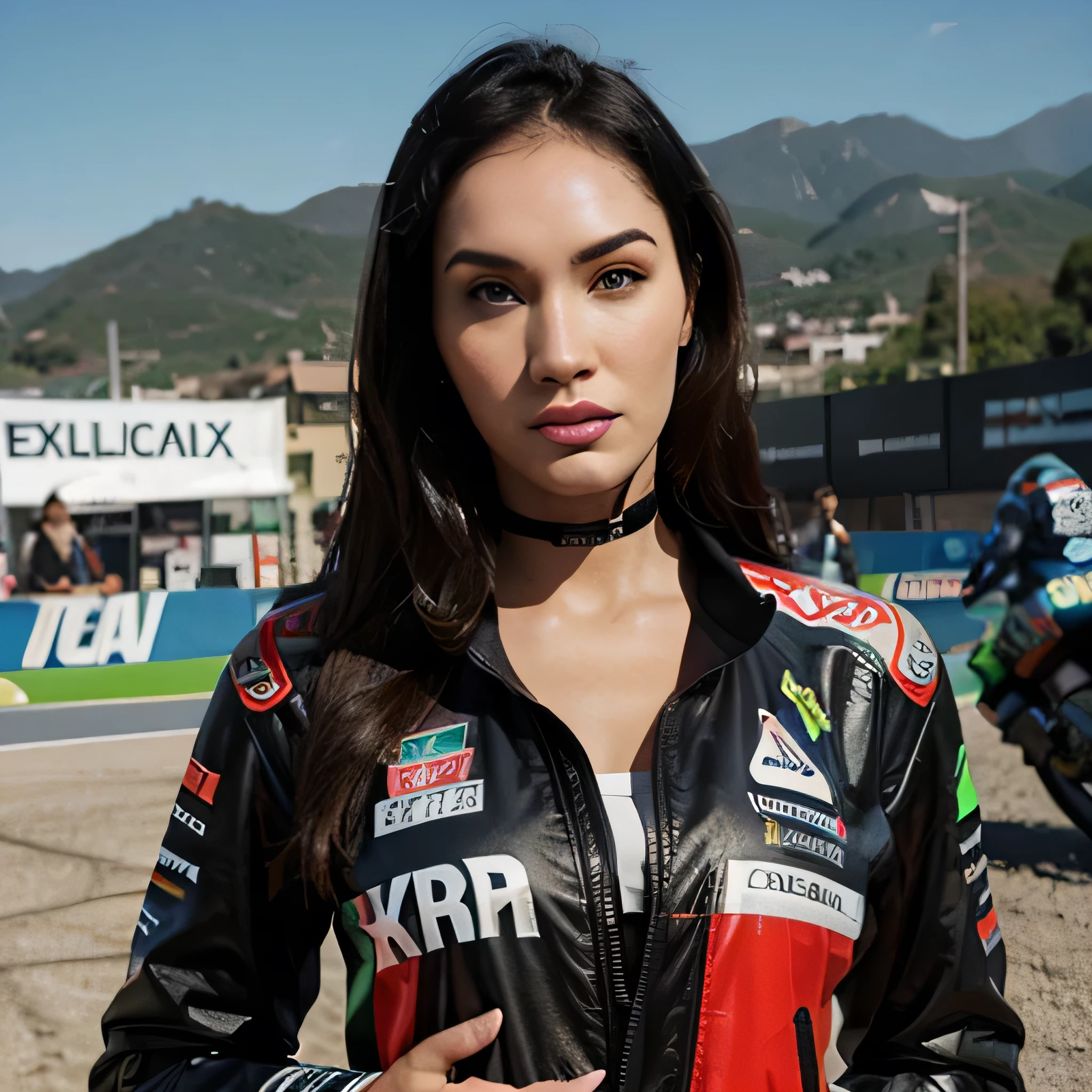 Megan Fox jacket in logo moto GP face hight kvalit 