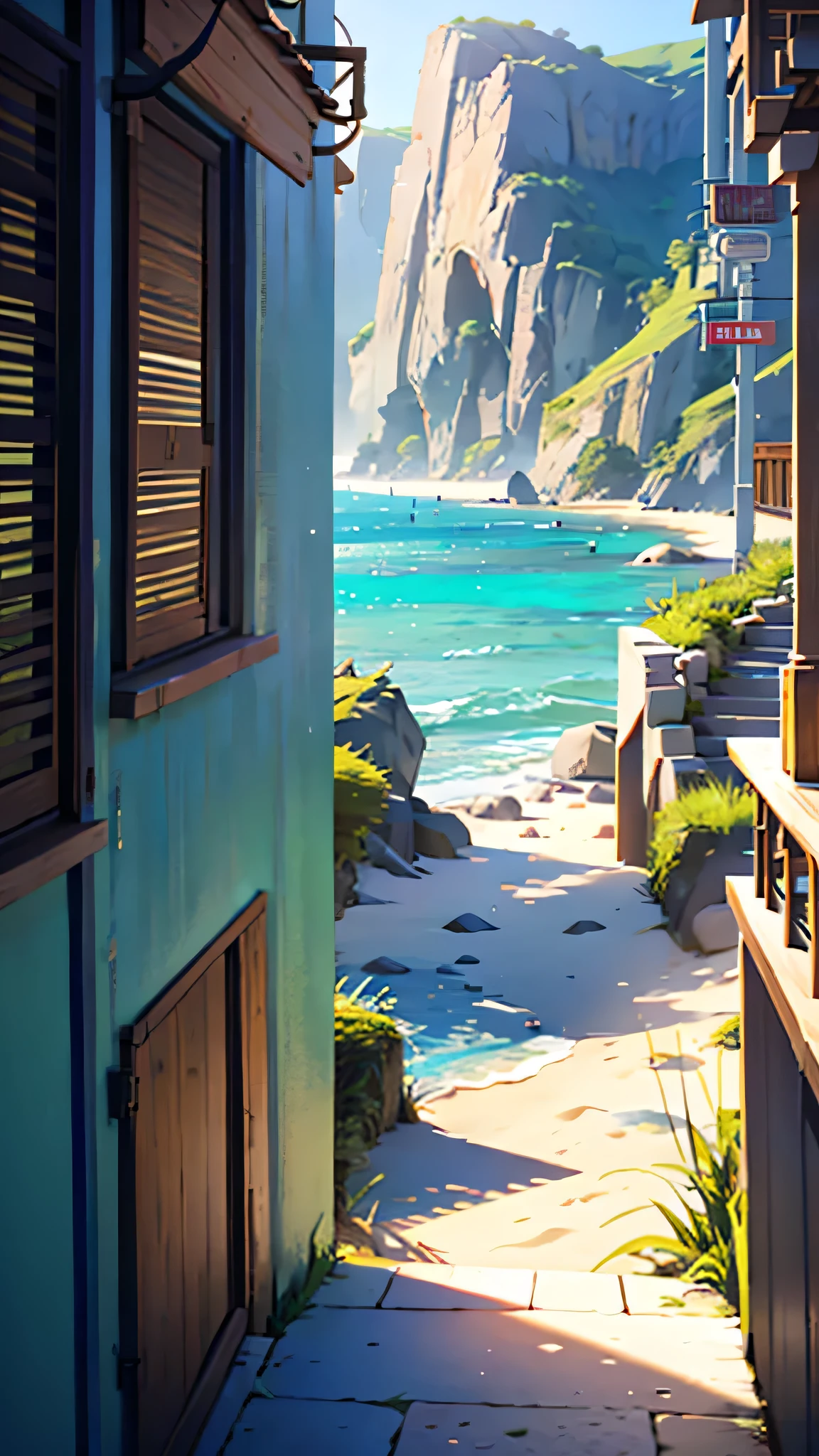 最high quality、Best image quality、masterpiece、male((20th Generation、Blue swim trunks、smile、running)）high quality、Beautiful art、background((beach)),Tabletop、Exquisite design、Visual Arts、Written boundary depth、Best lighting、The finest details、8ｋ
