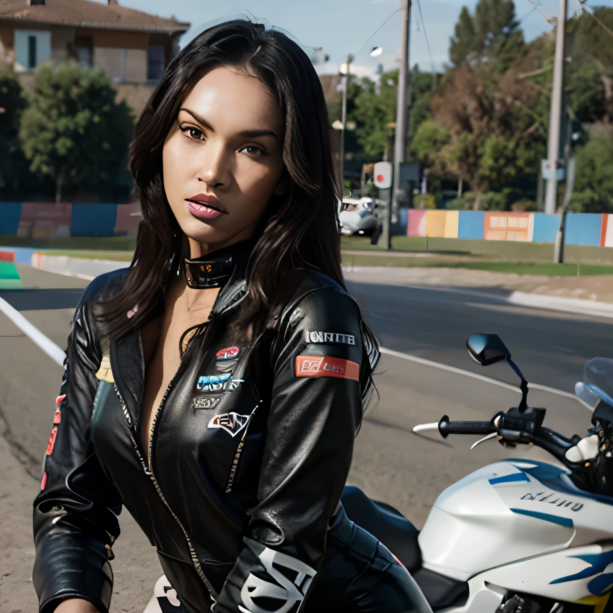 Megan Fox jacket in logo moto GP face hight kvalit