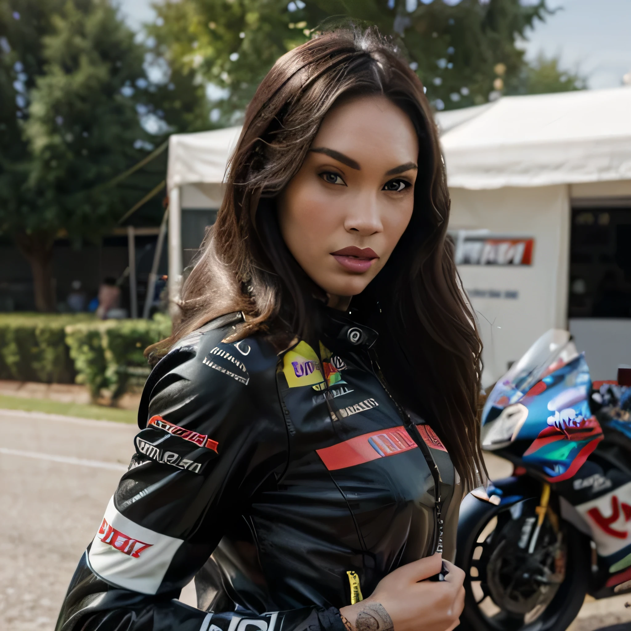 Megan Fox jacket in logo moto GP face hight kvalit
