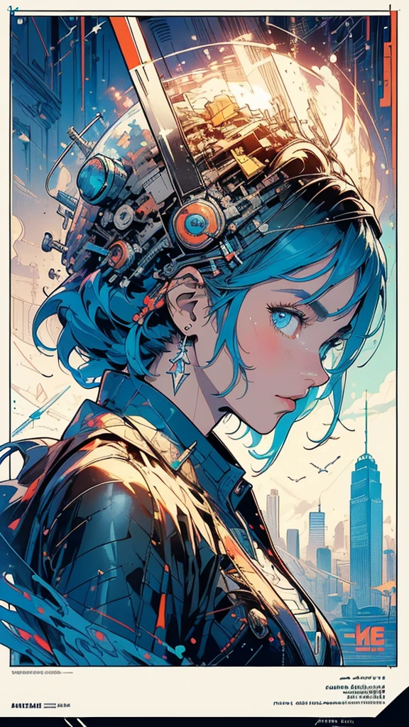(((masterpiece, highest quality))),(((solo:1.2))),(((1girl:1.2))),32k wallpaper, very detailed, poster, vintage science fiction,(((((geometric cinematic movie poster))))), ((bauhaus)),(shape),(((abstract))),(mid century modern),movie poster,(((((portfolio))))),(((((Close-up))))),(((((bust up))))),((((more various angle)))),((((highlight)))),Vast landscape,((((heterochromia)))),(((complete. detailed face))),((((Extremely talented)))),(((((most complecated futristic machine))))),(Colorful color scheme),(((detailed unlimited mechanic lady)))