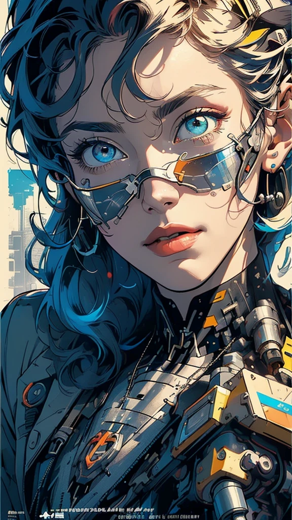 (((masterpiece, highest quality))),(((solo:1.2))),(((1girl:1.2))),32k wallpaper, very detailed, poster, vintage science fiction,(((((geometric cinematic movie poster))))), ((bauhaus)),(shape),(((abstract))),(mid century modern),movie poster,(((((portfolio))))),(((((Close-up))))),(((((bust up))))),((((more various angle)))),((((highlight)))),Vast landscape,((((heterochromia)))),(((complete. detailed face))),((((Extremely talented)))),(((((most complecated futristic machine))))),(Colorful color scheme),(((detailed unlimited mechanic lady)))