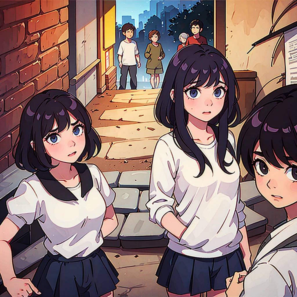 2 girls and 4 boys