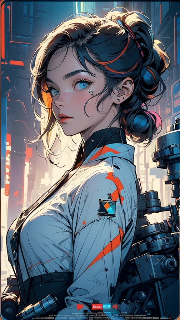 (((masterpiece, highest quality))),(((solo:1.2))),(((1girl:1.2))),32k wallpaper, very detailed, poster, vintage science fiction,(((((geometric cinematic movie poster))))), ((bauhaus)),(shape),(((abstract))),(mid century modern),movie poster,(((((portfolio))))),(((((Close-up))))),(((((bust up))))),((((more various angle)))),((((highlight)))),Vast landscape,((((heterochromia)))),(((complete. detailed face))),((((Extremely talented)))),(((((most complecated futristic machine))))),(Colorful color scheme),(((detailed unlimited mechanic lady)))