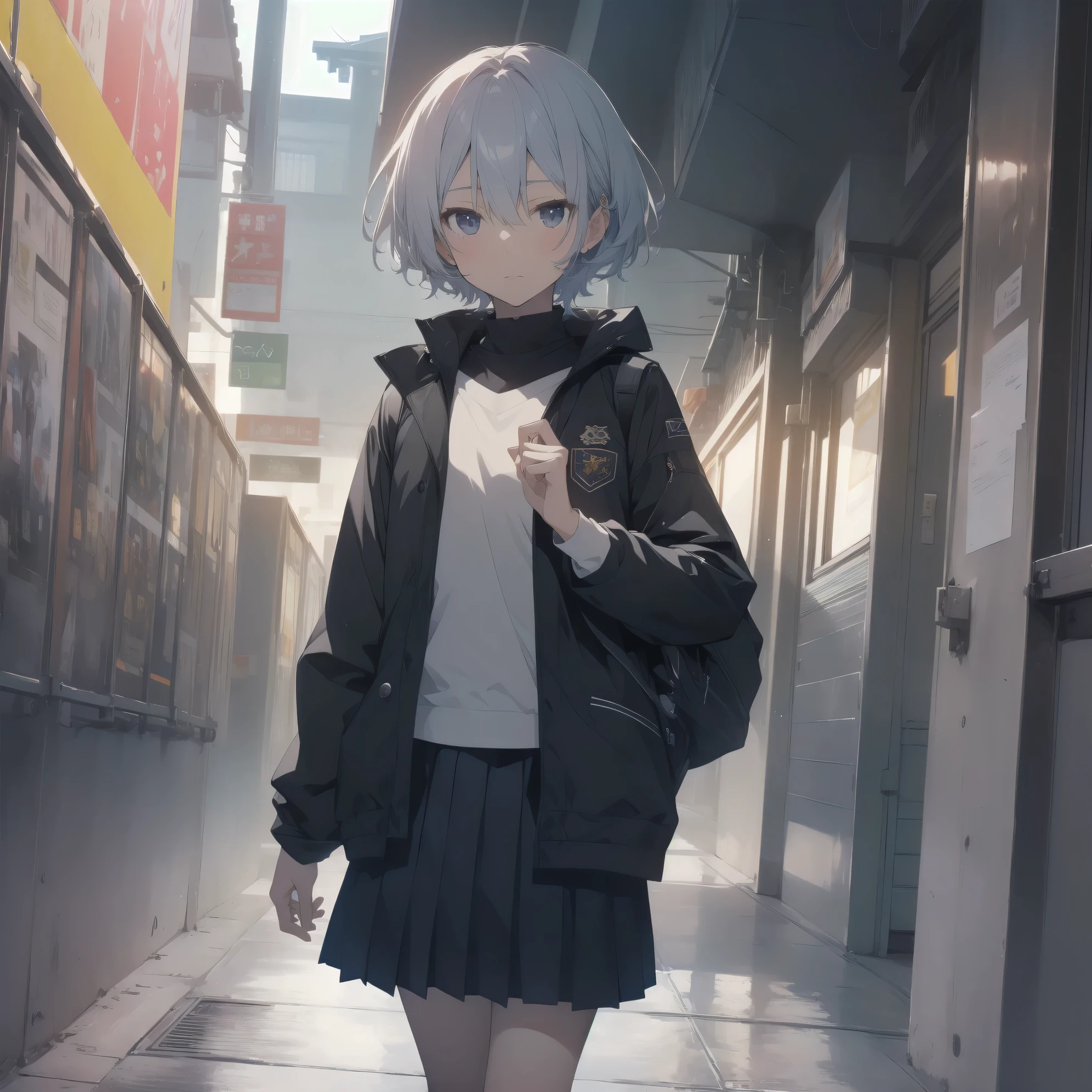 ultra-absurdres-Top quality by artist God, ultra-detailed, high resolution, anime moe artstyle, best anime 8k konachan wallpaper, pixiv contest winner, pool:2810, perfect anatomy,break, 1girl, (Please draw a girl walking sleepily to school alone. )break,(Solo,little female, 13-year-old:1.3),Full limbs, complete fingers,a junior high school student, (very short hair), short cut, flat chest, , small butt, small black eyes, beautiful detailed eyes, well-proportioned iris and pupils, expressive eyes, highres detailed hair, soft expression, salor school_uniform, sailor collar, serahuku, bow, pleated skirt,(Detailed Lighting), (Detailed background), in the School commute route. break,super detailed skin, Best cinematic lighting powered by famous artist, 8k,beauty illustration,photoshop_(medium),very aesthetic,break,((artist:zen_(kamuro) )), artist:clamp ,artist:carnelian ,artist:kantoku ,
