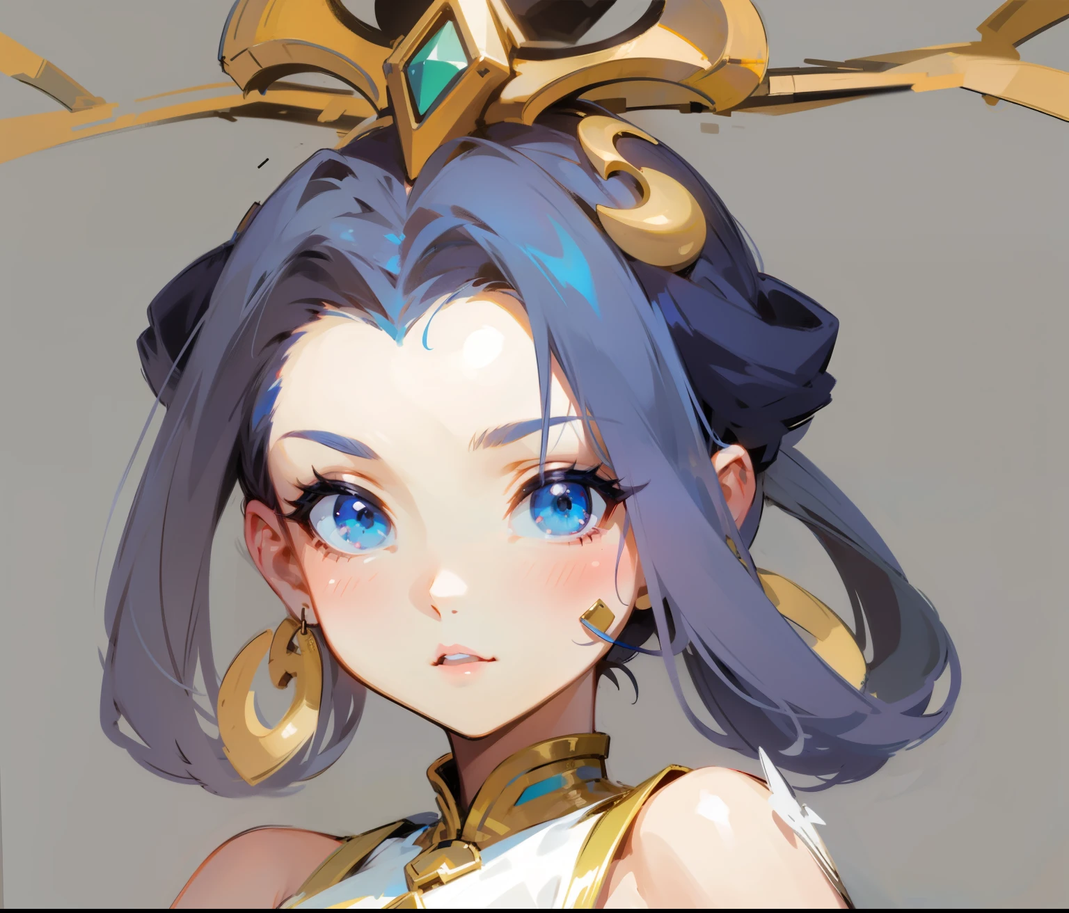 Beautiful girl's head and hair details