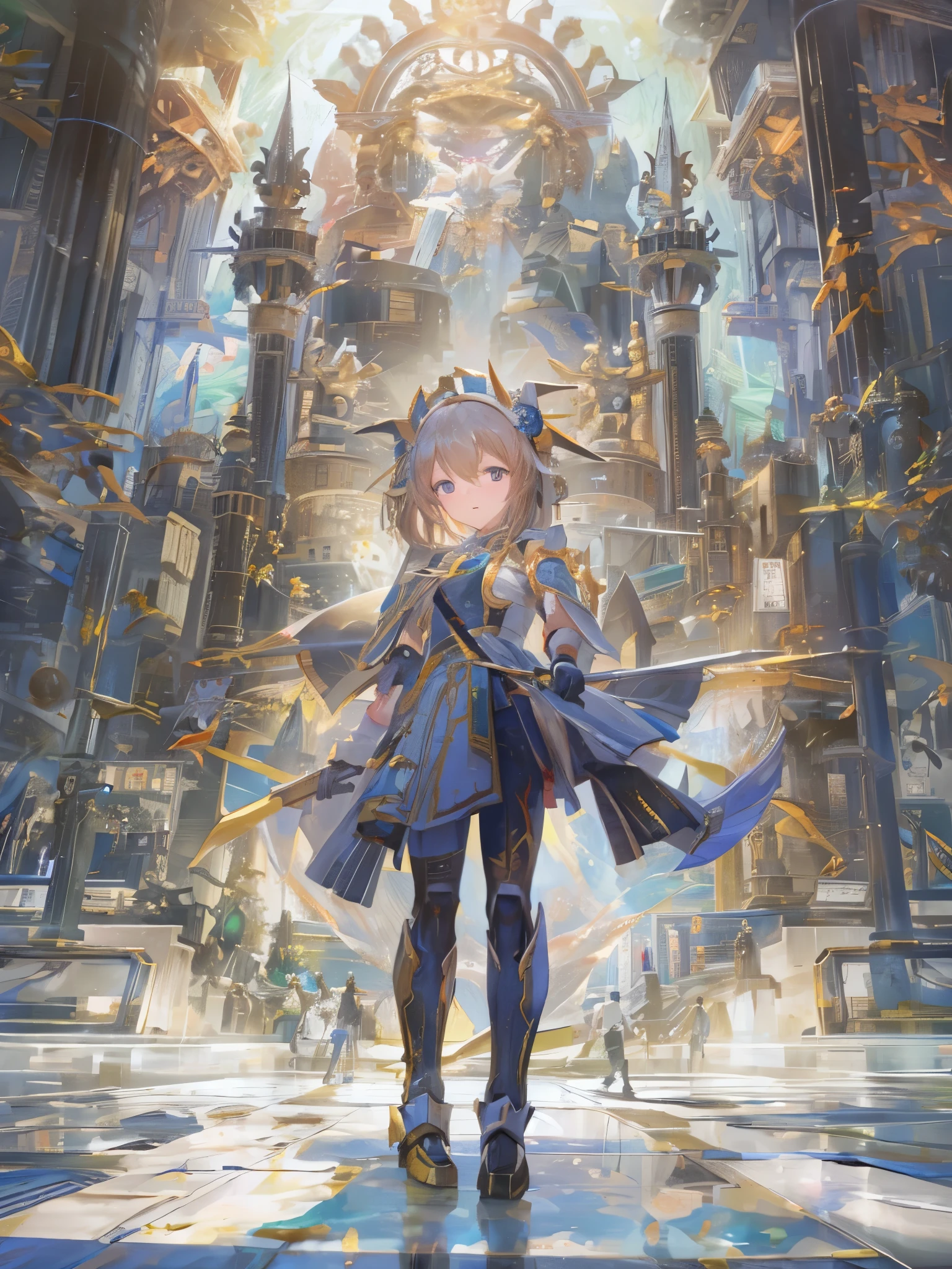 ((Highest quality)),(Ultra-high resolution),(Super detailed),(Detailed Description),((The best CG)),(masterpiece),Highly detailed art,(Art with precise detail:1.5), The End of the Far Sky:1.5, The gate to another world is unlocked:1.3, A symphony plays, Endless Time:1.4, dream:1.6,