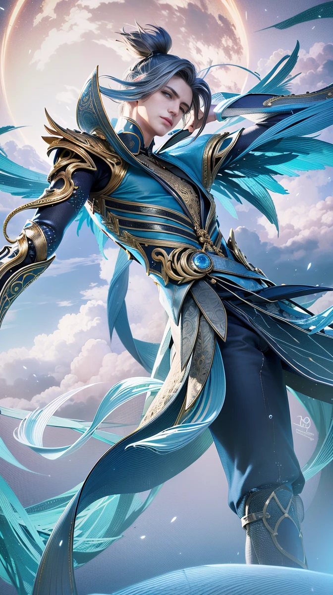 masculine male, masterpiece, ((perfect eyes)) best quality, (semirealism:1.9), beautiful lighting, (extremely detailed CG unity 4k fhd wallpaper), High Detail, Sharp focus, dramatic outdoors, 1 boy ,19 years old, white hair, light purpel eyes, smile.