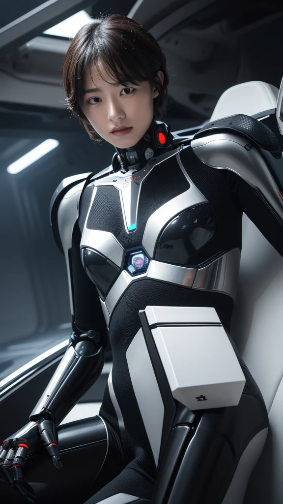 Create a high quality realistic robot technologic future