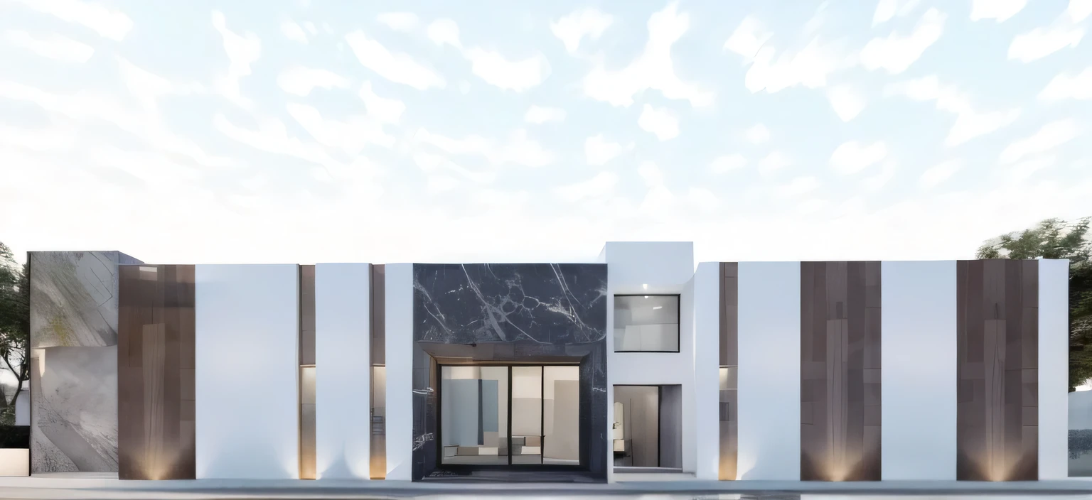 drawing of one floor villa, architectural sketch, ((white marble)), ((luxury)), architecture drawing, realistic architecture, architectural design, architecture design, sketch illustration, sketched, 3 d point perspective, architecture concept, architectural drawing, high quality of sketching, architectural illustration, sketch style, single point perspective, two point perspective, architectural concept, sketch art, ,beautiful and realistic photos, busy surrounding space, realistic trees, surrounding landscape is the city, soft light, late afternoon