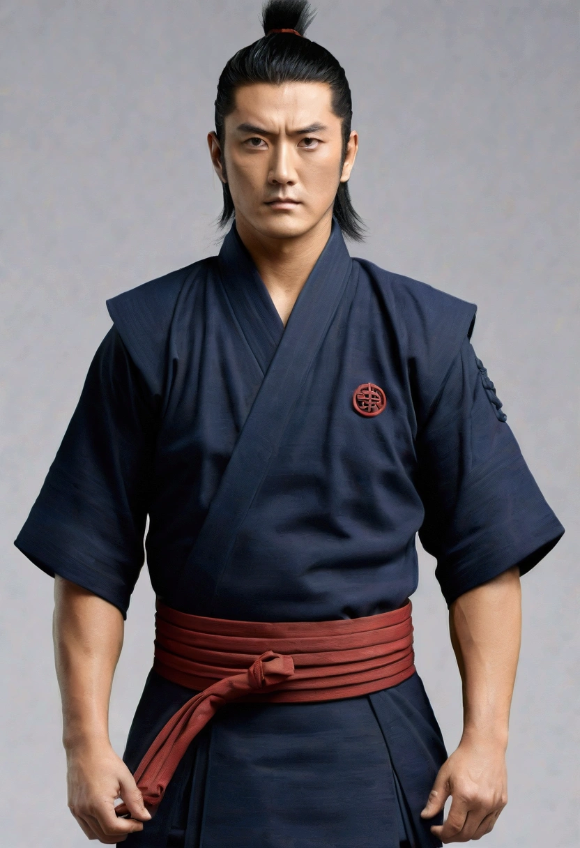 Physical Characteristics of Hashirama Senju Height: Hashirama is tall, with an imposing presence.
body hair: Long and dark, usually tied in a high ponytail. Your hair is straight and thick.
eyeballs: eyeballs escuros que refletem sua determinação e sabedoria.
muka: muka definido com traços fortes, including an X-shaped scar on his face, which adds an air of experience and past battles.
tenue: He wears a traditional ninja outfit with protective red armor over a black tunic.. The armor is made up of several plates, providing additional defense during battles.
stance: Your posture is upright and confident, conveying authority and leadership.
hands and arms: Strong and muscular, indicating his skill in hand-to-hand combat and ninjutsu.
naruto anime character